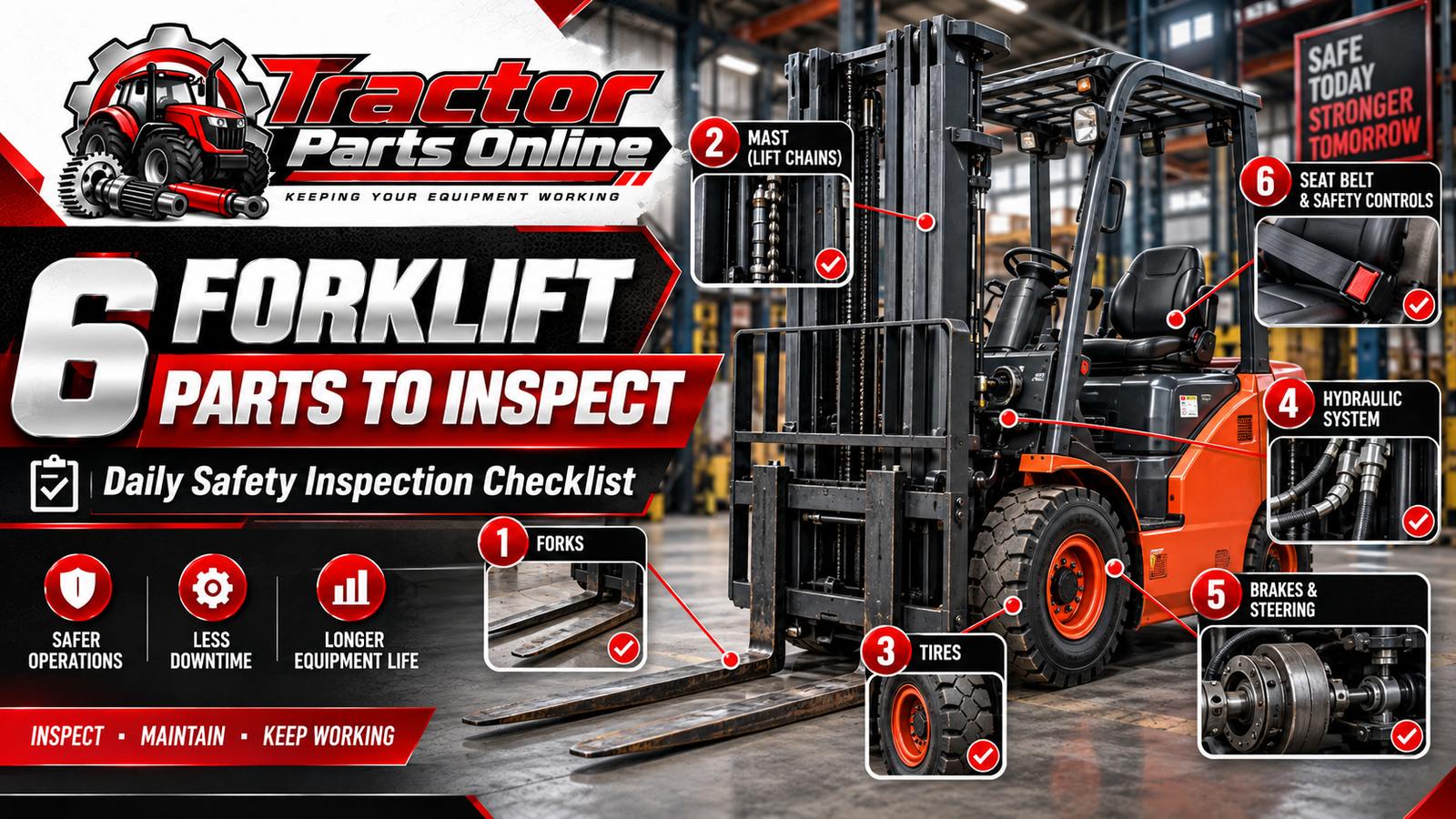 forklift parts inspection